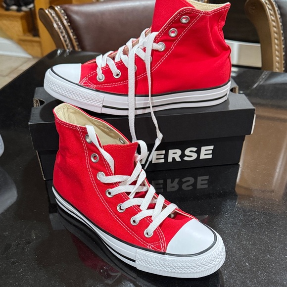 Converse Shoes - Converse Classic Red Canvas High-Tops W 7.5 M 5.5